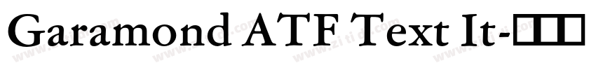 Garamond ATF Text It字体转换